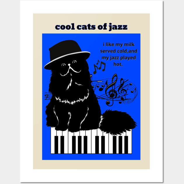 Cool Cats of Jazz Wall Art by Rattykins